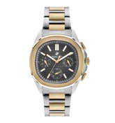 Beverly Hills Polo Club Men's Watch Analog Black Dial with Two Toned Stainless Steel Band, BP3212X.250